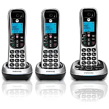 Telefone sem Fio, com bloqueio de chamadas e secretária eletrônica, 3 unidades, prata, MOTOROLA CD4013, Prateado