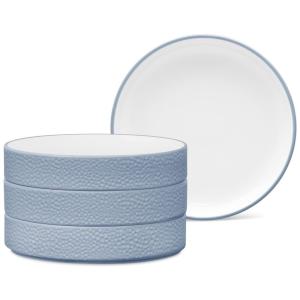 Conjunto de Pratos, Estilo Minimalista com 4 Peças, Capacidade de 350mL, Material de Porcelana e Formato Redondo, Noritake G031-560D, Azul