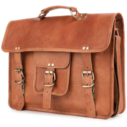 Berliner Bags Bolsa, Pasta de Couro para Laptop Vintage Marrom