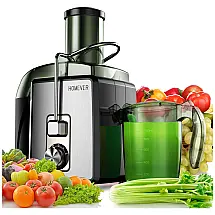 Centrífuga de Frutas com 3 Velocidades, Aço Inoxidável, 800w, 110v, HOMEVER, Cinza