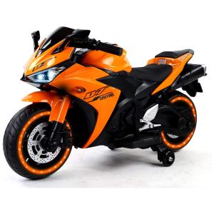 TAMCO Moto Elétrica Infantil 12V Recarregável com Função MP3 e Luzes, 3 a 5 Anos, Laranja