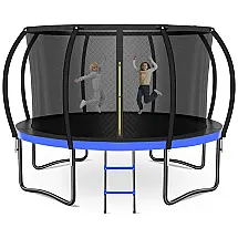 Cama Elástica Reforçada até 204 kg, Tamanho 4,26 Metros, Zevemomo, Azul