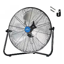 Ventilador Industrial iLIVING ILG8F20 Preto 50,8 cm, 3 Velocidades, Motor 160W, Alta Vazão 5800 CFM, Suporte Piso/Parede, Voltagem 110V