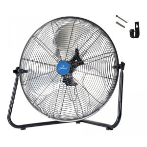 Ventilador Industrial iLIVING ILG8F20 Preto 50,8 cm, 3 Velocidades, Motor 160W, Alta Vazão 5800 CFM, Suporte Piso/Parede, Voltagem 110V