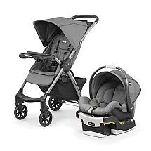 Carrinho de Bebê com Cadeira para Carro Chicco Mini Bravo Plus, Azul Marinho