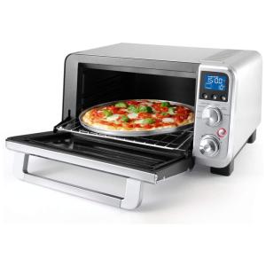 Forno Elétrico de Bancada com Tela LCD, Aço Inoxidável, 1800W, 110v, DELONGHI EO141040S, Prateado