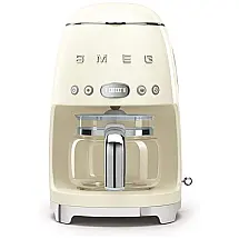 Cafeteira Elétrica Retrô, creme, SMEG Retro Style Coffee Maker Machine, Beje