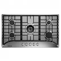 Cooktop a gás 91cm Empava inox 5 queimadores SABAF selados 49000BTU dual fuel GN/GLP ignição eletrônica 110V