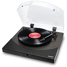 Vitrola Toca Discos de Vinil com Bluetooth, Alto Falantes e USB, 110v, ION PREMIERLPBKXCA, Preto