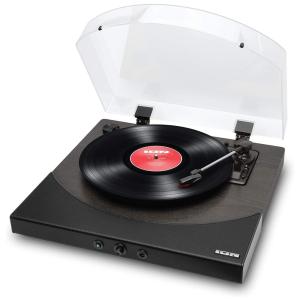 Vitrola Toca Discos de Vinil com Bluetooth, Alto Falantes e USB, 110v, ION PREMIERLPBKXCA, Preto