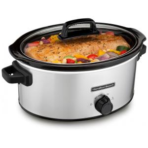 Panela Elétrica Multifuncional 6L com 3 Configurações de Cozimento e Tampa de Vidro, 220V 265W, Hamilton Beach 33665, Prata