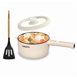 DEZIN Panela Elétrica 2L Antiaderente com Ajuste de Potência – Cozinha Rápida e Versátil para Dormitórios e Viagens