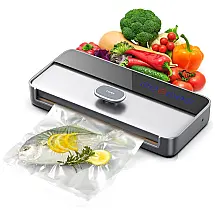 Máquina Seladora a Vácuo com 5 Modos e Painel de Controle, 110v, THRAMONO 001, Prateado