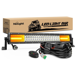 Farol de Milha LED Off Road 270W à Prova Dágua e Poeira 6000K 6500K Âmbar, NILIGHT 18101C A, Amarelo