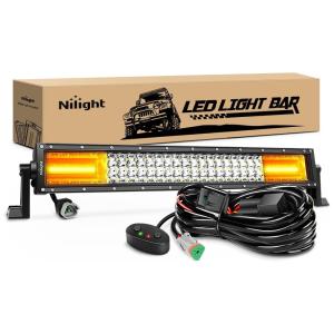 Farol de Milha LED Off Road 270W à Prova Dágua e Poeira 6000K 6500K Âmbar, NILIGHT 18101C A, Amarelo