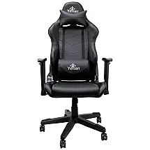 YEYIAN Cadeira Gamer Ergonômica Ajustável com Apoio para a Lombar, Preta