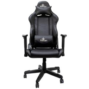 YEYIAN Cadeira Gamer Ergonômica Ajustável com Apoio para a Lombar, Preta