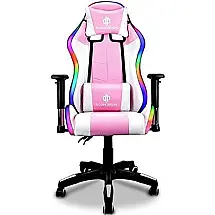 Boomersun Cadeira Gamer Ergonômica Ajustável com Apoio para a Lombar, Rosa