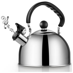 XUDAH Chaleira de Chá 2.5L com Apito, Aço Inoxidável, Branca, XUDHAH, Branco