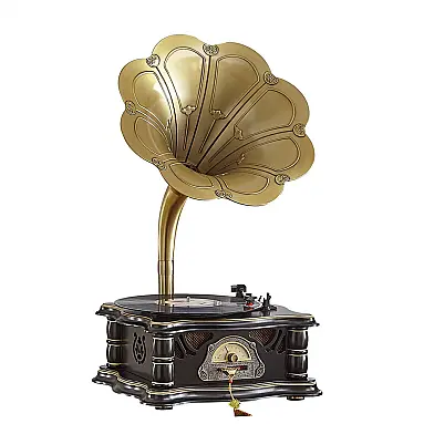 Gramofone Toca Discos Retrô com
