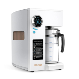 Filtro de Água de Bancada 3.4L com 4 Estágios de Filtração e Monitor Inteligente, KFLOW, Branco