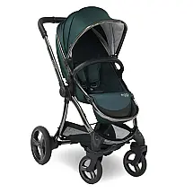 Carrinho de Bebê Completo com Sistema de Viagem e Recursos de Assento, Proteção Contra Insetos e Chuva, EGG, Verde Escuro