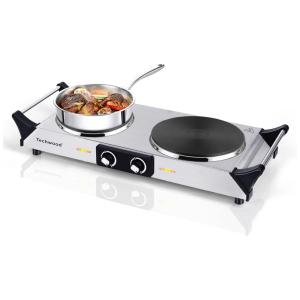 Cooktop Fogão Elétrico Infravermelho Cerâmico 1200 W com Temp. Ajustável Inox Fácil de Limpar