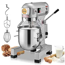 Batedeira Comercial VEVOR B20B 18,7L 3 Velocidades 1100W Inox Prata 110V