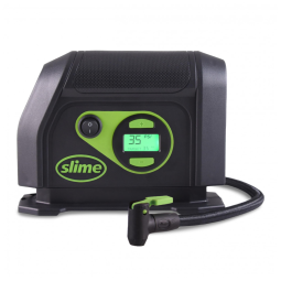Compressor de Ar com Fio Portátil 99 PSI com Tela LED e Desligamento Automático, 12V, Slime 40051, Preto