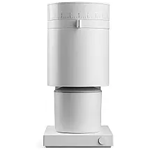 Moedor de Café Fellow Opus Branco Fosco Moedor Cônico com 41 Ajustes para Espresso, Pour-Over, French Press e Cold Brew