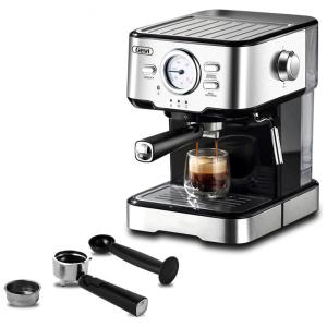 Máquina de Café Expresso 15 Bar Gevi com Vaporizador Embutido, Aço Inoxidável, 1100W 110V