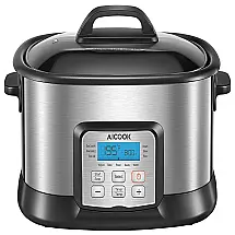 AICOOK Panela Elétrica 10 em 1 de 5.6L Programável, 1500W, 110V, Prata