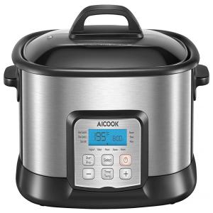 AICOOK Panela Elétrica 10 em 1 de 5.6L Programável, 1500W, 110V, Prata