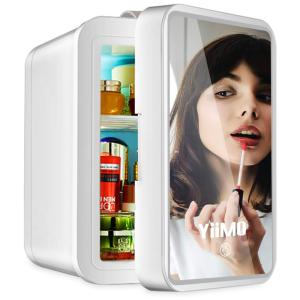 Mini Geladeira para Skincare 6 Litros com Espelho, 12V, 110V, YIIMO, Branco