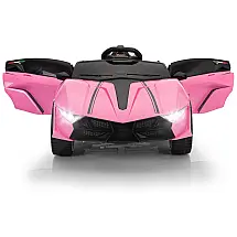 Carro, Carrinho Elétrico Infantil a Bateria 12V 1 Assento com 2 Motores para Crianças de 3 a 6 Anos, TOBBI, Rosa
