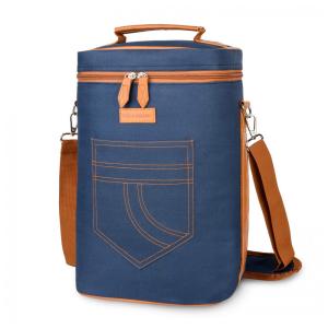 Bolsa Térmica Para Transporte de Vinhos Tirrinia até 4 Garrafas, Azul