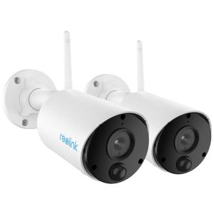Câmera de Segurança Wi Fi 1080p, 2 PCS, REOLINK Argus Eco2 Pack, Branco