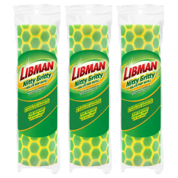 Refil Rodo Mop Libman Nitty Gritty, 3 Unidades, Verde e Amarelo