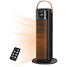 Aquecedor Elétrico Portátil com Oscilação 65 e Controle Remoto, 1500W, 110v, AGLAIA AG HP06, Preto