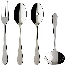 Conjunto 4 Peças Talheres para Servir em Porcelana Prata Villeroy & Boch – Charme e Elegância para Sua Casa