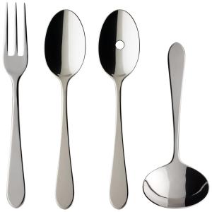 Conjunto de Talheres para Servir, Charme e Elegância para Sua Casa com 4 Peças e Material de Porcelana, Villeroy & Boch, Prata