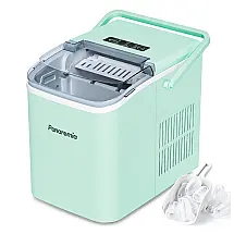 Panaromia Máquina de Gelo Automática até 1.5Kg, H Aço Inoxidável com Painel de Controle, 110V, Verde