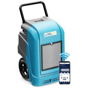 Desumidificador89 Litros com Drenagem por Bomba e Controle Smart WiFi, AlorAir, Azul