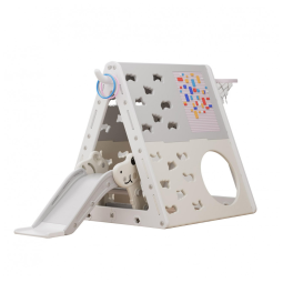 UNICOO Conjunto de Pirâmide de Escalada 7 em 1 Multifuncional para Crianças com Escorregador, Conjunto de Escalada e Escorregador para Casa