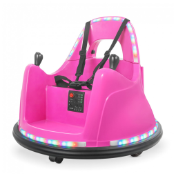 Carro Elétrico Infantil Bate Bate 12V com 2 Velocidades, Controle Remoto e APP, Luzes LED, Bluetooth e Giro de 360º para Crianças de 1 a 5