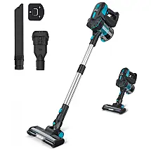 Aspirador de Pó Multifuncional INSE sem Fio Recarregável 6 em 1 com Bateria de 2200mAh, 110V, Azul