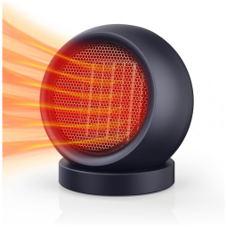 Aquecedor de Mesa Coolfor, Eficiente e Rápido, Ideal para Ambientes Internos - Roxo e Prateado - 1200W