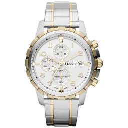 Relógio Masculino de Quartzo com Cronógrafo de Aço Inoxidável, FOSSIL FS4795, Prateado