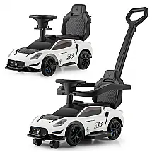 Carrinho Andador Costzon Maserati Branco 3-em-1 com Alça de Empurrar 18-60 Meses