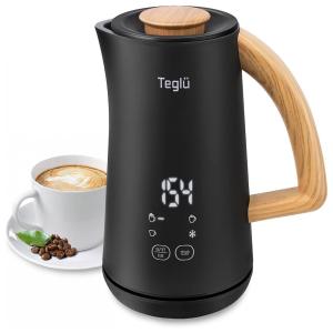 Espumador de Leite Elétrico 500 mL com Controle de Temperatura, 110V, Teglu, Preto